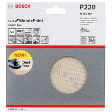 Шлифкруг 150 мм BOSCH G220 Best for Wood+Paint / 5 шт