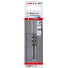 Сверло по металлу BOSCH HSS PointTeQ Сверла 2.5mm 2 шт.