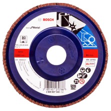 Шлифкруг лепестковый BOSCH 125x10x22.23 K80 Best for Metal