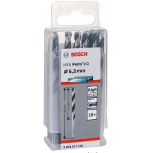 Сверло по металлу BOSCH HSS PointTeQ 5.2х86 мм набор 10 свёрл