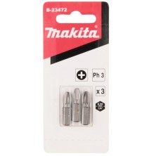 Бита MAKITA PH3 / 25 mm / C-form 1/4" / 3 шт