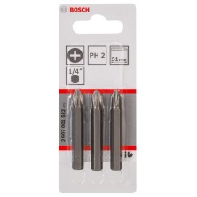 Бита BOSCH PH2 / 51 mm / XH 1/4" / 3 шт