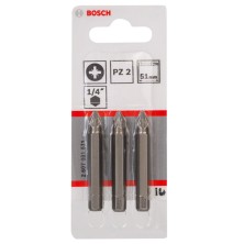Бита BOSCH PZ2 / 51 mm / XH 1/4" / 3 шт