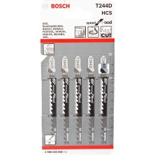 Пилка лобзиковая BOSCH 5 ЛОБЗИКОВЫХ ПИЛОК T 244 D,HCS