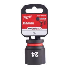Головка торцевая Milwaukee SHOCKWAVE™ 1/2", 24 мм (замена для 4932478047)