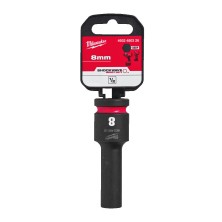 Головка торцевая Milwaukee SHOCKWAVE™ 1/2", 8 мм, удлиненная (замена для 4932352847)