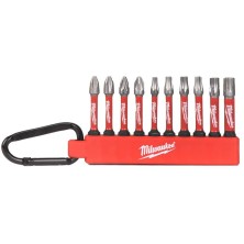 Набор бит Milwaukee и держателя с карабином SHOCKWAVE™ (2xPH2/1xPZ2/1xTX15/2xTX20/2xTX30/1xTX40)