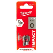 Бита Milwaukee TX10 / 25 mm / SHOCKWAVE™ 1/4" / 2 шт.