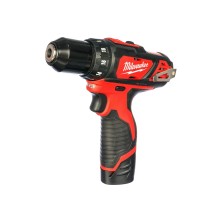 Дрель-шуруповерт аккумуляторный Milwaukee M12 BDD-202С (2*2.0 Ah, case)