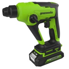 Перфоратор SDS-plus Greenworks GD24SDS1K2 (24V, 1*2.0 Ah, bag)