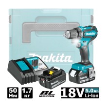 Дрель-шуруповерт аккумуляторный MAKITA DDF 485 RTJ (2x5.0 Ah, DC 18 RC)