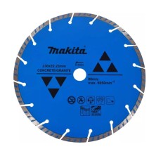 Алмазный диск MAKITA 230-22.23x7 мм круг сегментный по бетону и граниту