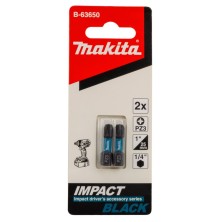 Бита MAKITA PZ3 / 25 mm / Impact Black C-form 1/4" / 2 шт.