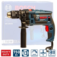 Дрель ударная BOSCH GSB 1600 RE (carton)