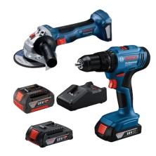 Набор аккумуляторных инструментов BOSCH GSB 183-LI + GWS 18V-8 (1*2,0 Ah, 1*5,0 Ah, case)