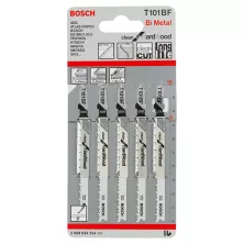 Пилка лобзиковая BOSCH ЛОБЗИКОВЫЕ ПИЛКИ T 101 BF, BIM 5 шт.