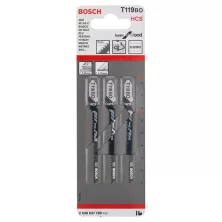 Пилка лобзиковая BOSCH T 119 ВО, HCS 3 шт.