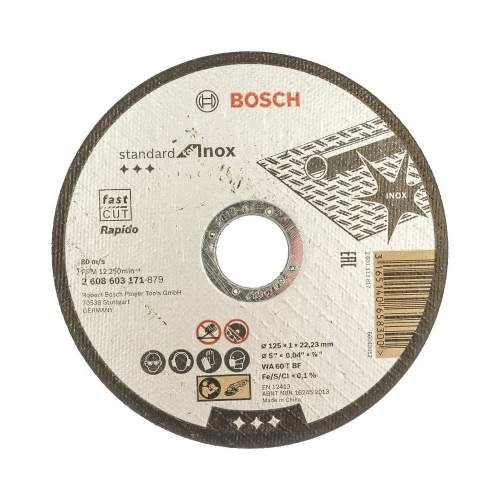 Отрезной круг BOSCH 125х1.0х22мм SfI,  прямой Standard по нерж