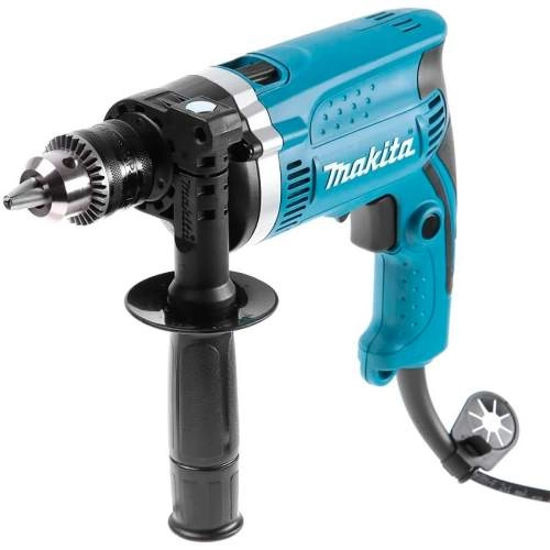 Дрель ударная MAKITA HP 1630 KX 2 + набор сверел + чемодан