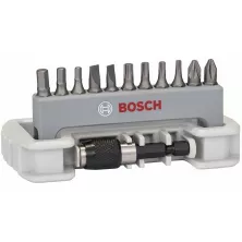 Набор бит BOSCH 12 шт PH,PZ,T,S,HEX+быст/смен держ