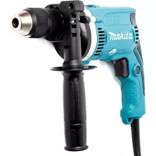 Дрель ударная MAKITA HP 1631 KX 2 + набор сверел + чемодан