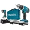 Дрель-шуруповерт аккумуляторный MAKITA DF 457 DWLE в чем. + фонарь