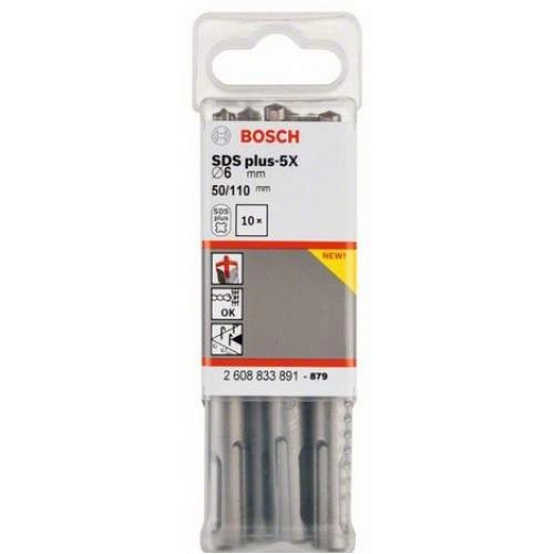 Сверло SDS-Plus BOSCH SDS Plus-5X, 6x50x110 -бур по бетону (set10, -цена указана за штуку)