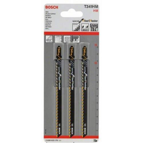 Пилка лобзиковая BOSCH ЛОБЗИКОВЫЕ ПИЛКИ T341HM 3 шт