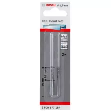 Сверло по металлу BOSCH HSS PointTeQ Сверла 1.5mm 2 шт.