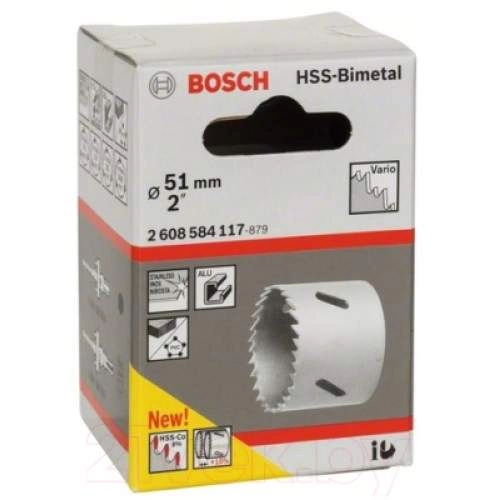 Биметаллическая коронка BOSCH STANDARD 51 ММ