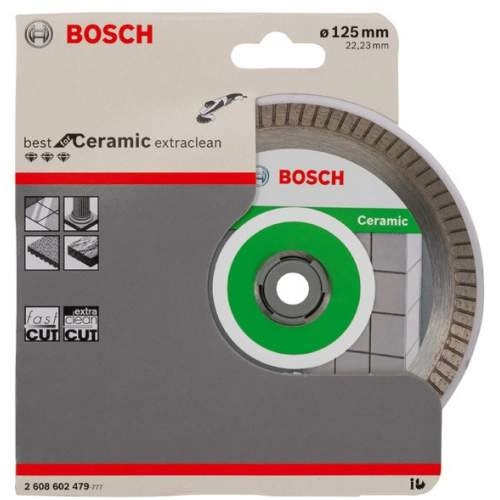 Алмазный диск BOSCH 125-22,23 круг сплошной по плитке керамограниту Best for Ceramic