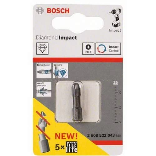 Бита BOSCH Ударная , PH3, 25mm (x1)