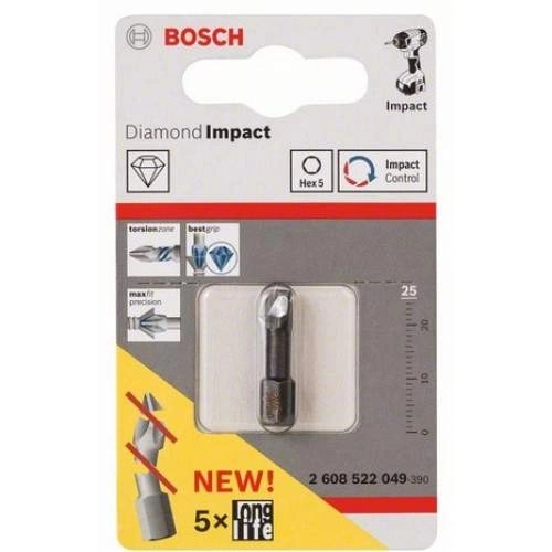 Бита BOSCH Ударная , Hex5, 25mm (x1)