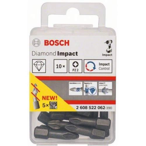 Бита BOSCH Ударная , PZ2, 25mm 10 шт