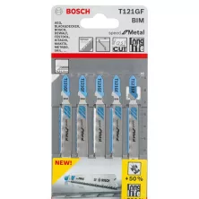 Пилка лобзиковая BOSCH ЛОБЗИКОВЫЕ ПИЛКИ T121GF SpeedMetal 5 шт.