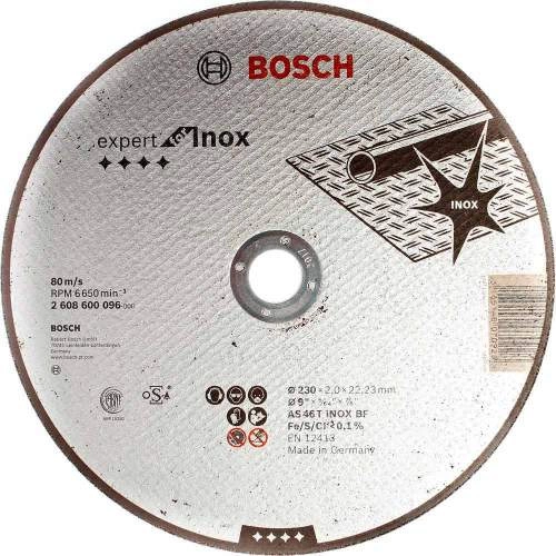 Отрезной круг BOSCH 230х2.0х22мм  INOX