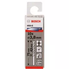 Сверло по металлу BOSCH HSS-G 3.8ММ 10 шт.