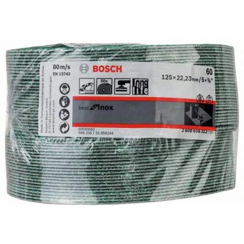 Шлифкруг 125 мм BOSCH ФИБРОВЫЙ мм P60 B.f.Inox