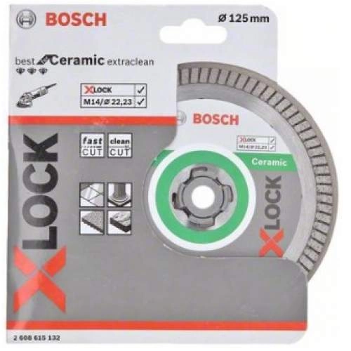 Оснастка X-LOCK BOSCH Алмазный диск Best for Ceramic Extraclean Turbo 125x22,23x1,4 x7мм