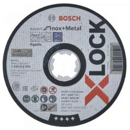 Оснастка X-LOCK BOSCH Отрезной диск Expert for Metal & Inox 125x1x22.23 мм