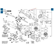 Запасная часть BOSCH Ротор болгарки УШМ Bosch GWS 1400 (3601H24830) 1604010A90