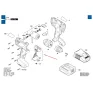 Запасная часть BOSCH Электронный модуль шуруповерта Bosch GSR 140-LI (3601JF8000) 2607202345