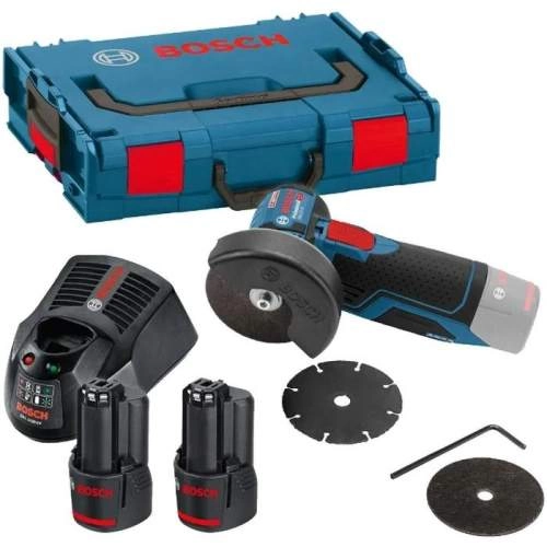 Углошлифмашина BOSCH GWS 12V-76 (2*3.0 Ah, L-boxx)