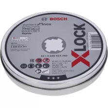 Оснастка X-LOCK BOSCH Отрезной диск Standard for Inox 125x1x22.23 мм прямой 10шт