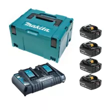 Аккумуляторы и зарядные устройства MAKITA BL 1850 B (4*4.0 Ah, DC 18 RD, MAKPAC-3)