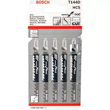 Пилка лобзиковая BOSCH Пилки лобзиковые T 144 D Speed for Wood, HCS (5 шт)