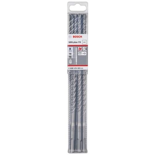 Сверло SDS-Plus BOSCH SDS Plus-7X 8x200x265мм -бур по арм. бетону (10 шт.)