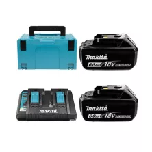 Аккумуляторы и зарядные устройства MAKITA BL 1860 B (2*6.0 Ah, DC 18 RD, MAKPAC-3)