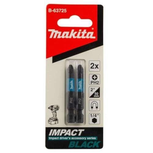 Бита MAKITA Насадка Impact PH2, 50 мм, Е-form (MZ), 2 шт.