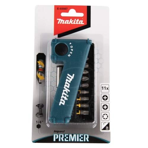 Набор бит MAKITA Impact Premier 11 шт., 25мм, C-form (PH,PZ,T)